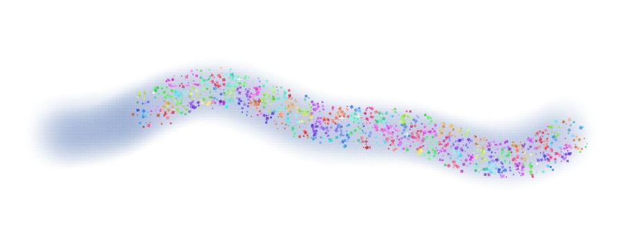 Holographic brush stroke